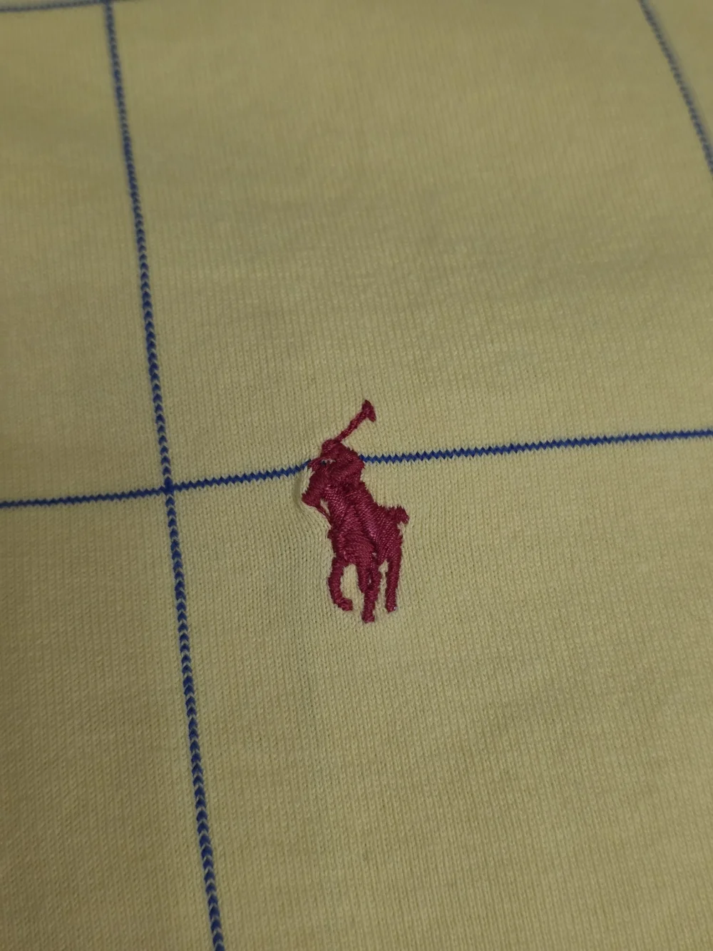Polo by Ralph Lauren Yellow Windowpane Short-Sleeve Polo XL